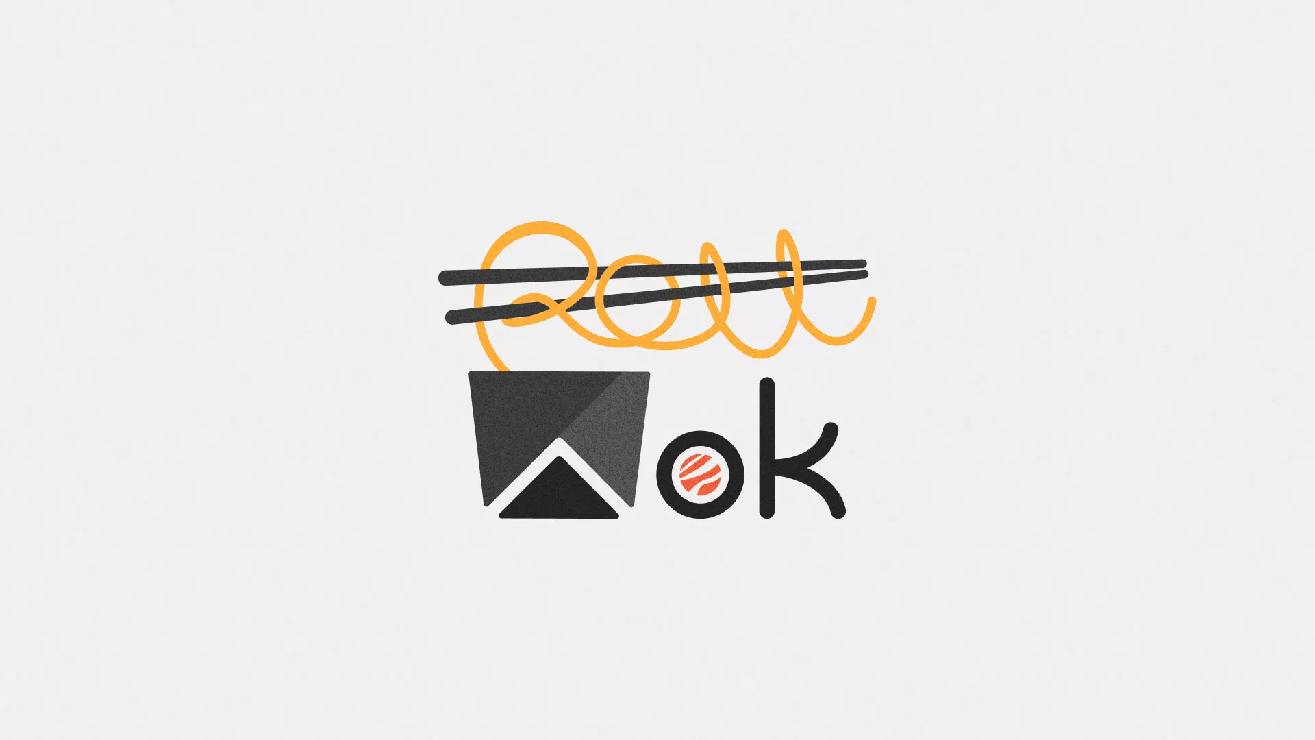 Разработка логотипа суши-бара «Roll Wok Club» в Саратове