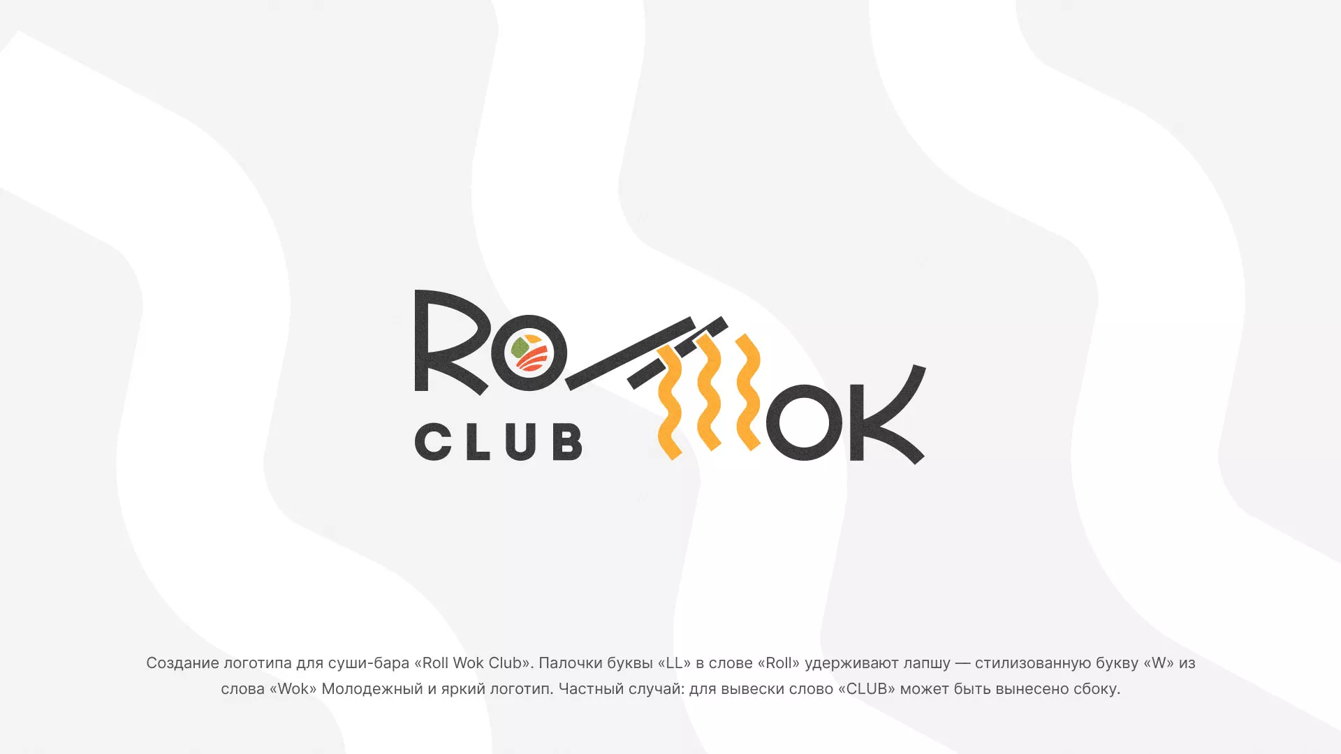 Создание логотипа суши-бара «Roll Wok Club» в Саратове